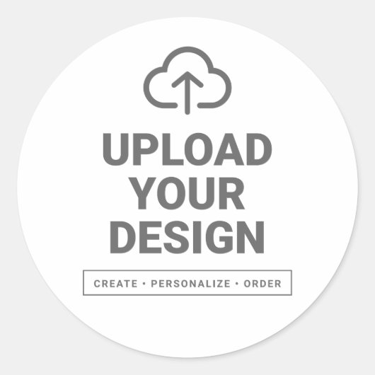 Upload je eigen ontwerp ronde sticker (Voorkant)
