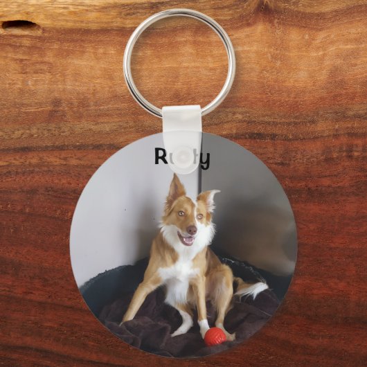 Upload je eigen petfoto sleutelhanger (Voorkant)