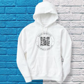 Upload Je Eigen QR-code & Aanpasbare Tekst Hoodie