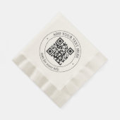 Upload Je Eigen QR-code & Aanpasbare Tekst Servet (Hoek)