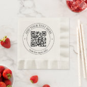 Upload Je Eigen QR-code & Aanpasbare Tekst Servet (Insitu)