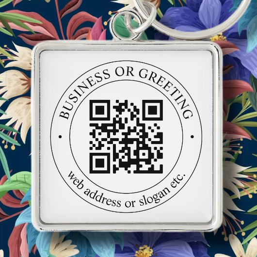 Upload Je Eigen QR-code & Aanpasbare Tekst Sleutelhanger