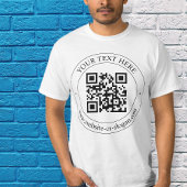 Upload Je Eigen QR-code & Aanpasbare Tekst T-shirt