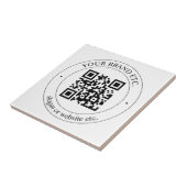 Upload Je Eigen QR-code & Aanpasbare Tekst Tegeltje (Zijkant)