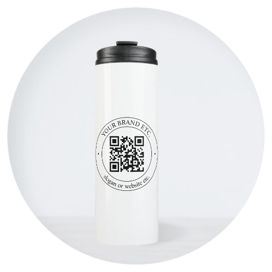 Upload Je Eigen QR-code & Aanpasbare Tekst Thermosbeker