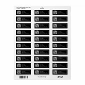 Upload je eigen QR-code | Cool retouradres Etiket (Full Sheet)