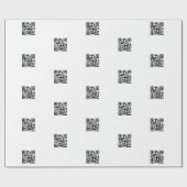 Upload je eigen QR-code | Eenvoudig herhalend patr Cadeaupapier (Vlak)