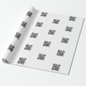 Upload je eigen QR-code | Eenvoudig herhalend patr Cadeaupapier (Uitgerold)