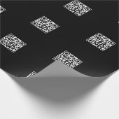 Upload je eigen QR-code | Eenvoudig herhalend patr Cadeaupapier (Hoek)