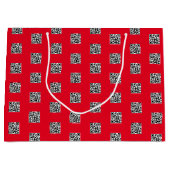 Upload je eigen QR-code | Eenvoudig herhalend patr Groot Cadeauzakje (Voorkant)
