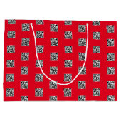 Upload je eigen QR-code | Eenvoudig herhalend patr Groot Cadeauzakje (Achterkant)