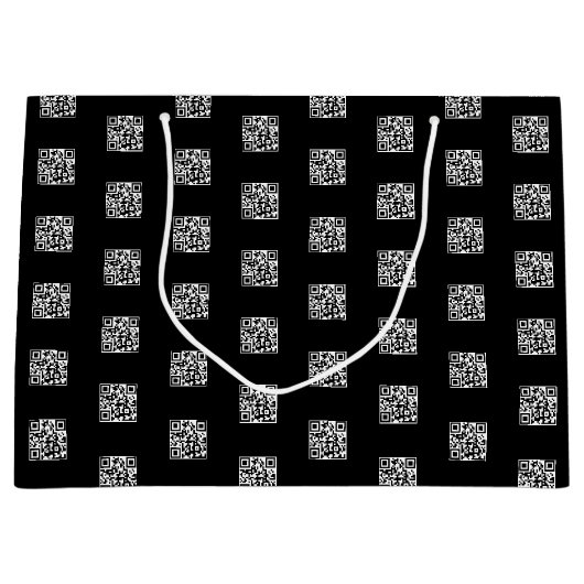 Upload je eigen QR-code | Eenvoudig herhalend patr Groot Cadeauzakje (Voorkant)