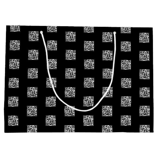 Upload je eigen QR-code | Eenvoudig herhalend patr Groot Cadeauzakje (Achterkant)