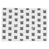 Upload je eigen QR-code | Eenvoudig herhalend patr Groot Cadeauzakje (Achterkant)