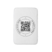 Upload je eigen QR-code en aanpasbare tekst Badmat (Voorkant Verticaal)