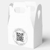 Upload je eigen QR-code en aanpasbare tekst Bedankdoosjes (Geopend)