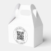 Upload je eigen QR-code en aanpasbare tekst Bedankdoosjes (Voorkant Zijde)