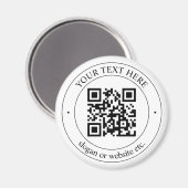 Upload je eigen QR-code en aanpasbare tekst Magneet (Voorkant / Achterkant)