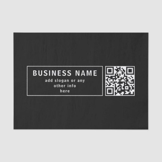 Upload je eigen QR-code en veranderbare tekst Tissuepapier (Voorkant)