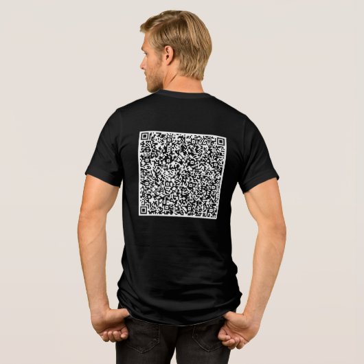 Upload Je Eigen QR-code Gepersonaliseerd Tri-Blend Shirt (Achterkant volledig)