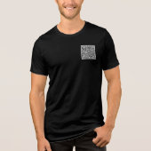 Upload Je Eigen QR-code Gepersonaliseerd Tri-Blend Shirt (Voorkant)