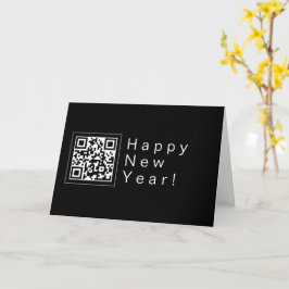 Upload je eigen QR-code | Modern Gelukkig Nieuwjaa Kaart