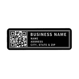 Upload je eigen QR-code | Modern retouradres Etiket