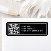 Upload je eigen QR-code | Modern retouradres Etiket (Insitu)