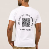 Upload Je Eigen QR Code T-Shirt Cadeau Aangepaste (Achterkant)