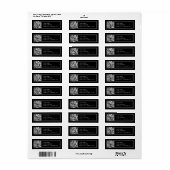 Upload je eigen QR-code Zwarte Retouradres Etiket (Full Sheet)
