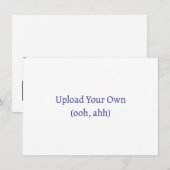 Upload je eigen uitnodiging of kaart, doe-het-zelf (Voorkant / Achterkant)