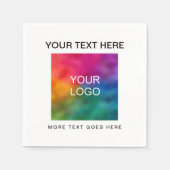 Upload je eigen zakelijke Logo Sjabloon Servet (Voorkant)