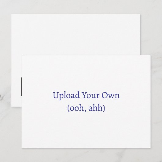 Upload je eigen zelfgemaakte uitnodiging of kaart (Voorkant / Achterkant)