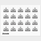 Upload je favoriete foto en tekst vierkante sticker (Vel)