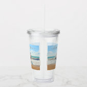 Upload je foto Aangepaste tekst Acrylcylinder Acryl Drinkbeker (Rechts)