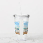 Upload je foto Aangepaste tekst Acrylcylinder Acryl Drinkbeker (Links)