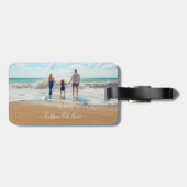 Upload Je Foto Bagage Label Gepersonaliseerde Teks (Achterkant horizontaal)
