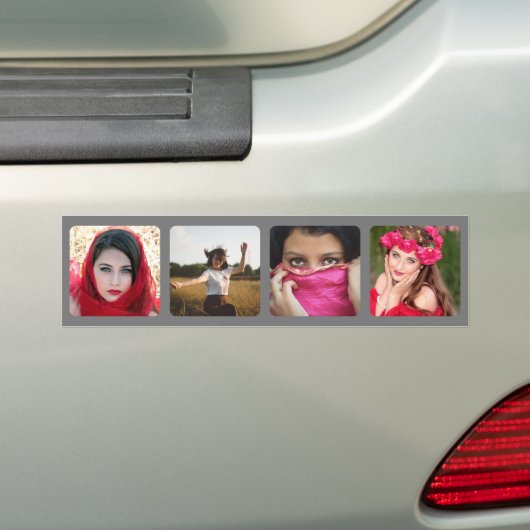 Upload je foto-bumper sticker (Op auto)