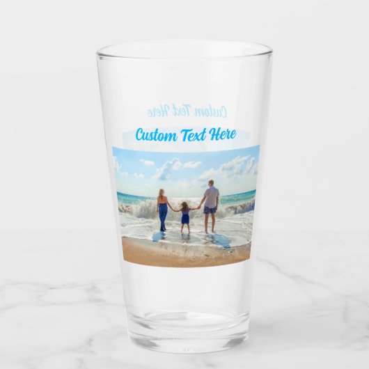 Upload je foto glas cadeau gepersonaliseerde tekst (Voorkant)