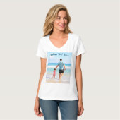 Upload je foto T-shirt cadeau met aangepaste tekst (Voorkant volledig)