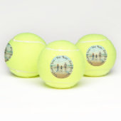 Upload je foto tennisballen cadeau aangepaste teks (Multi)