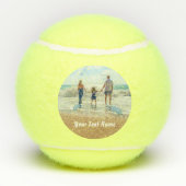 Upload Je Foto Tennisballen Geschenk Aangepaste Te (Achterkant)