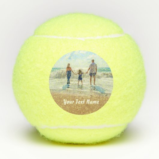 Upload Je Foto Tennisballen Geschenk Aangepaste Te (Voorkant)