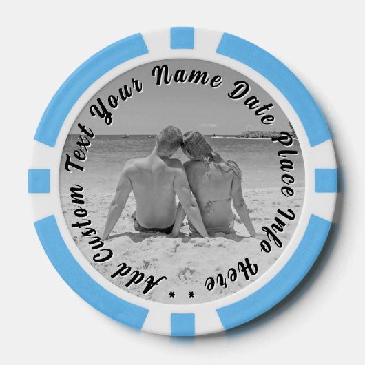 Upload je fotopokerfiches Geschenk Voeg aangepaste Poker Chips (Voorkant)