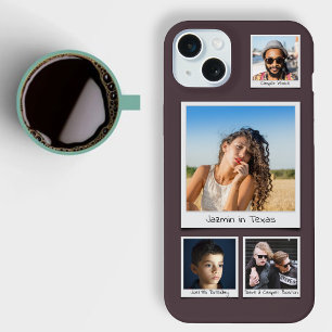 Upload je foto's Sfeervolle Aubergine Paars iPhone 15 Plus Case