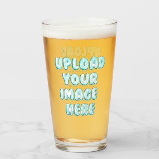 Upload je geliefde afbeelding Foto logo Glas (Voorkant gevuld)