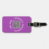 Upload je gepersonaliseerde QR-code bagagelabel me (Voorkant horizontaal)