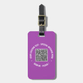 Upload je gepersonaliseerde QR-code bagagelabel me (Voorkant verticaal)