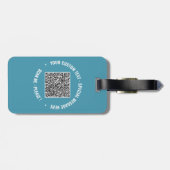 Upload je gepersonaliseerde QR-code bagagelabel me (Achterkant horizontaal)