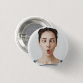 Upload je grappige gezichtsfoto selfie ronde button 3,2 cm (Voorkant /achterkant)